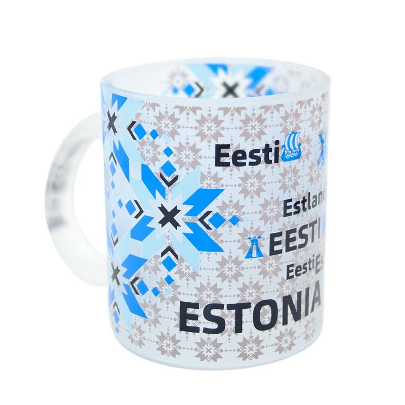 kruus Eesti rahvusmuster (klaas)