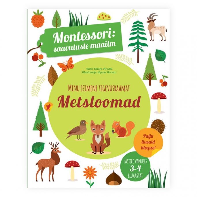 tegevusraamat Montessori Metsloomad
