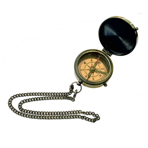 kompass ketiga (ja kaanega, antiik messing) 