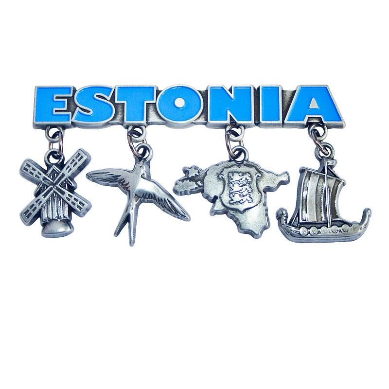 magnet Estonia (rippuvad pääsuke jm, metall)