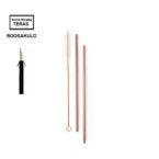 joogikõrred 2tk (kaasaskantav, metall roosakuld)